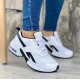 Lace Up Breathable Round Toe Mesh Sports Sneakers - Black image