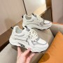 Sports Style Flat Bottom Lace Up Breathable Women Sneakers - Black
