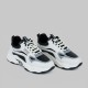 Contrast Color Lace Up Running Platform Booster Sneakers - Black