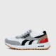 Lace Up Mesh Striped Patchwork Breathable Sports Sneakers - White image