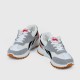Lace Up Mesh Striped Patchwork Breathable Sports Sneakers - White image