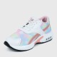 Lace Up Breathable Round Toe Mesh Sports Sneakers - Pink image