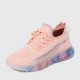 Light Weight Round Toe Lace Up Breathable Sports Sneakers - Pink