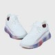 Light Weight Round Toe Lace Up Breathable Sports Sneakers - White image