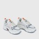 Sports Style Flat Bottom Lace Up Breathable Women Sneakers - Orange image