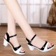 Stiletto Buckle Strap Open-Toe Women Heels Sandals Black image