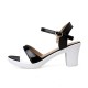 Stiletto Buckle Strap Open-Toe Women Heels Sandals Black image