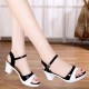 Stiletto Buckle Strap Open-Toe Women Heels Sandals Black image