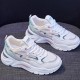 Breathable Hollow Out Mesh Lace up Women Sneakers - Pink image
