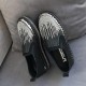 Casual Crystal Decorated Platform Slip On Loafers Flats - Black image