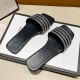 Rhinestone Non Slip Square Head Flat Bottom Slippers - Black image