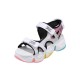 Rainbow Thick Bottom Velcro Closure Soft Sports Sandals - White image