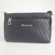 Trendy Adjustable Stripe Rhombic Small Square Messenger Bag - Black image