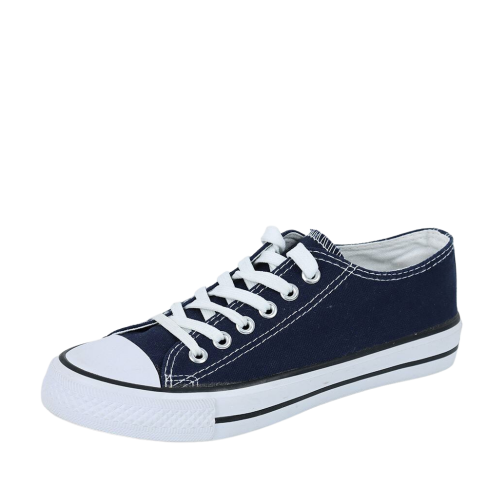 Women Blue Color Comfty Canvas Shoes For Women image