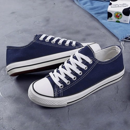 Women Blue Color Comfty Canvas Shoes For Women image