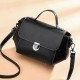 Stylish & Functional Removable Strip Round Shoulder Bag - Black image