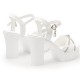 Bohemian Platform Buckle Strap Women High Heel Sandals - White image