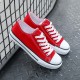 Women Red Color Comfty Canvas Shoes For Women image