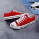 Women Red Color Comfty Canvas Shoes For Women image