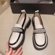 Platform Sponge Bottom Slip On Rhinestone Loafers Shoes - Cream image