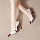 Slip On Pointed Toe Pumps High Heel Party Shoes - Maroon image