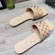 Rhombus Comfortable Flat Bottom Square Toe Slippers - Brown image