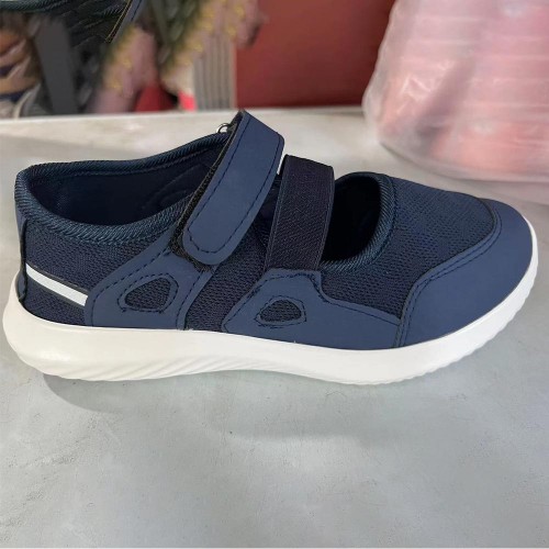 Comfort Shallow Mouth Velcro Closure Flat Casual Shoes - Blue image