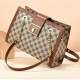Trendy Zip Closure Messenger Check Box Women Shoulder Bags - Brown image