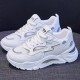 Breathable Hollow Out Mesh Lace up Women Sneakers - White image