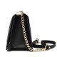 Elegant Rhombus Flip Lock Closure Women Shoulder Bag - Black image