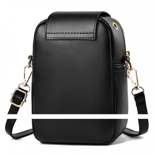 Embossed Mickey Mouse Flip Geometric Pattern Mini Shoulder Bag - Black image