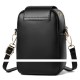 Embossed Mickey Mouse Flip Geometric Pattern Mini Shoulder Bag - Black image