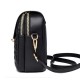 Embossed Mickey Mouse Flip Geometric Pattern Mini Shoulder Bag - Black image