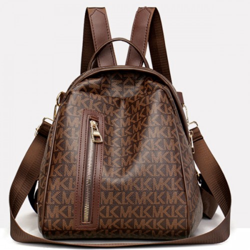 Multi Functional Zipper Closure Heart Shape Fury Women Backpack - Dark Blue image