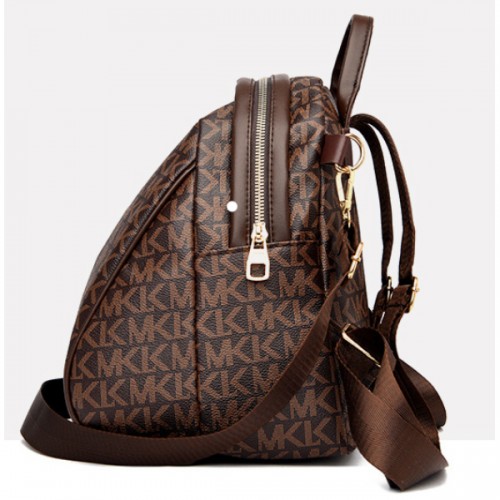 Multi Functional Zipper Closure Heart Shape Fury Women Backpack - Dark Blue image