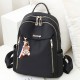  Shoulder Straps Micky Mouse Waterproof Women Travel Backpack - Black image