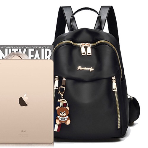  Shoulder Straps Micky Mouse Waterproof Women Travel Backpack - Black image