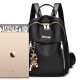  Shoulder Straps Micky Mouse Waterproof Women Travel Backpack - Black image