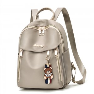  Shoulder Straps Micky Mouse Waterproof Women Travel Backpack - Grey