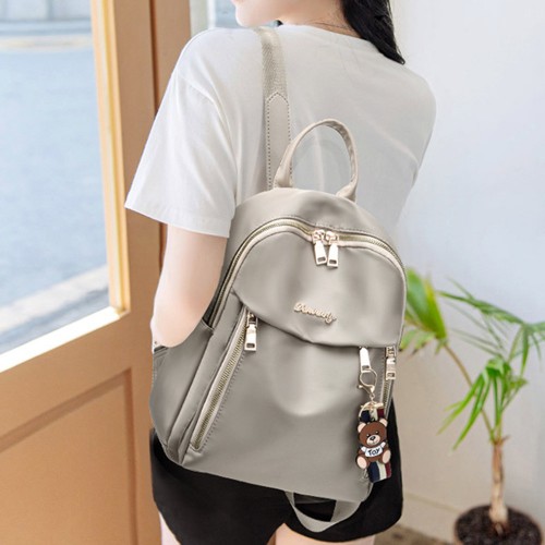  Shoulder Straps Micky Mouse Waterproof Women Travel Backpack - Grey image