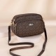 Tandy Diagonal Letter Printed Round Shoulder Bag - Chocolate image