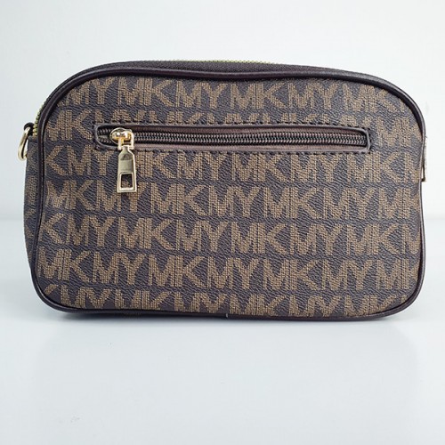 Tandy Diagonal Letter Printed Round Shoulder Bag - Chocolate image