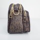 Tandy Diagonal Letter Printed Round Shoulder Bag - Chocolate image