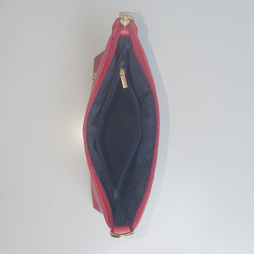 Wrinkle Embossed Beaded Cross-Border Women Shoulder Bag - Red image