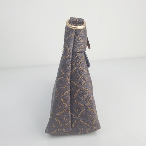 Alphabet Printed Beaded Cross-Border Women Shoulder Bag - Dark Brown image