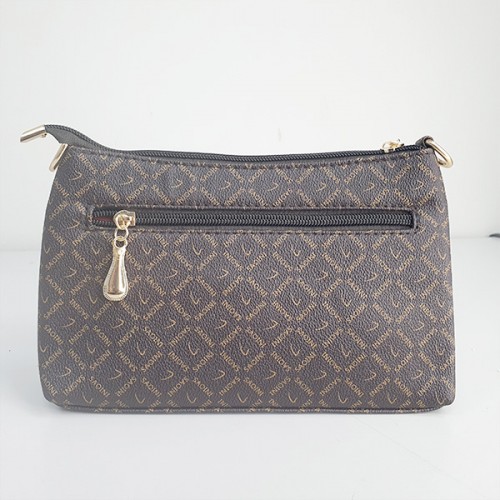 Alphabet Printed Beaded Cross-Border Women Shoulder Bag - Dark Brown image