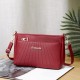 Trendy Adjustable Stripe Rhombic Small Square Messenger Bag - Red image