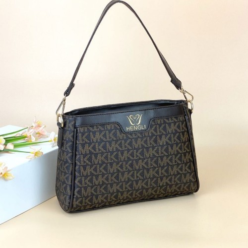MK Letter Printed Cross Border Detachable Women Hand Bag - Chocolate image