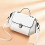 Stylish Functional Removable Strip Round Shoulder Bag - White