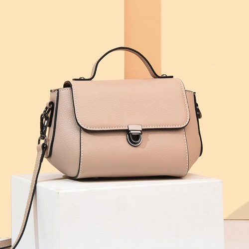Stylish & Functional Removable Strip Round Shoulder Bag - Brown image